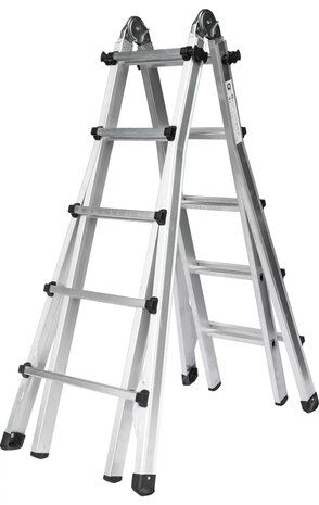Munk Aluminium telescoopladder, 4x5 sporten Munk Aluminium telescoopladder, 4x5 sporten