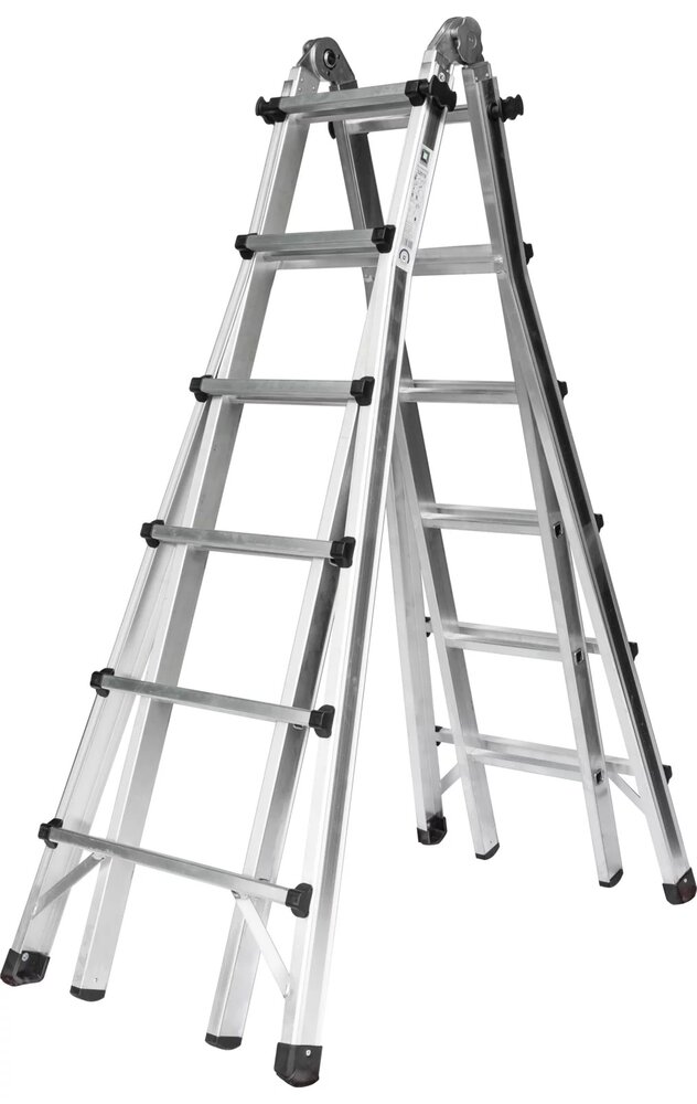 Roossien Aluminium telescoopladder, 4x6 sporten