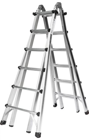 Roossien Aluminium telescoopladder, 4x6 sporten