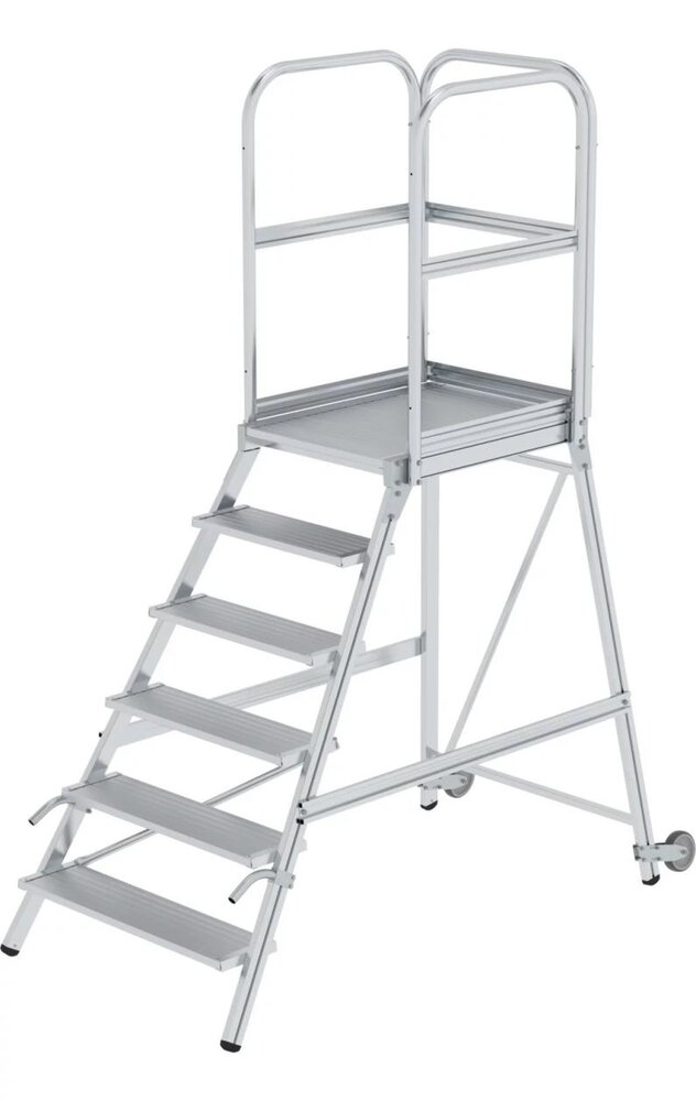 Roossien Bordestrap met handgrepen, 6 treden