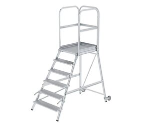 Roossien Bordestrap met handgrepen, 6 treden