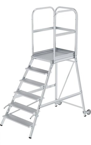 Roossien Bordestrap met handgrepen, 6 treden