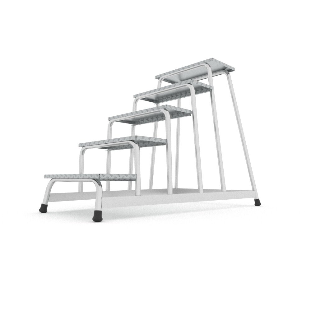 Roossien Aluminium plateautrap, 5 treden