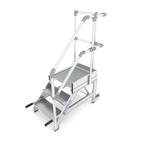 Roossien 'Kruiwagen' plateau trap met handvaten Roossien 'Kruiwagen' plateau trap met handvaten