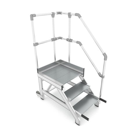 Roossien 'Kruiwagen' plateau trap met handvaten Roossien 'Kruiwagen' plateau trap met handvaten