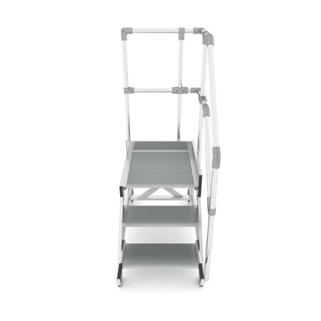 Roossien 'Kruiwagen' plateau trap met handvaten Roossien 'Kruiwagen' plateau trap met handvaten