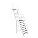 Roossien Aluminium steektrap met tussenbordes Roossien Aluminium steektrap met tussenbordes