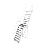 Roossien Aluminium steektrap met tussenbordes Roossien Aluminium steektrap met tussenbordes