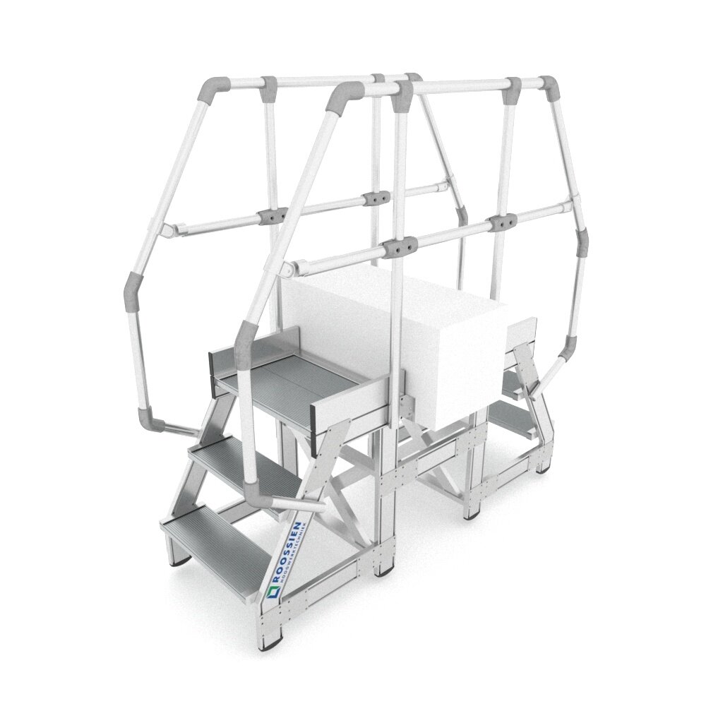 Roossien Aluminium brugtrap voor productielijn