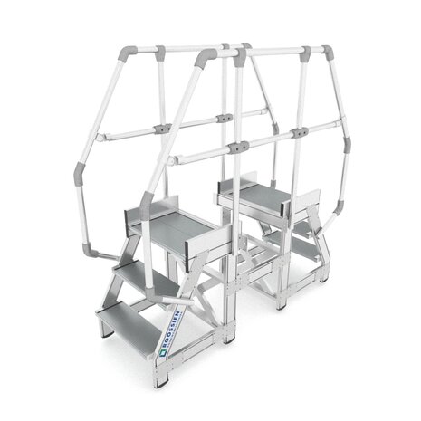 Roossien Aluminium brugtrap voor productielijn