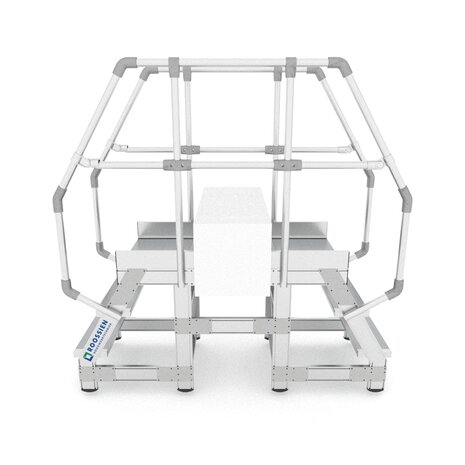 Roossien Aluminium brugtrap voor productielijn