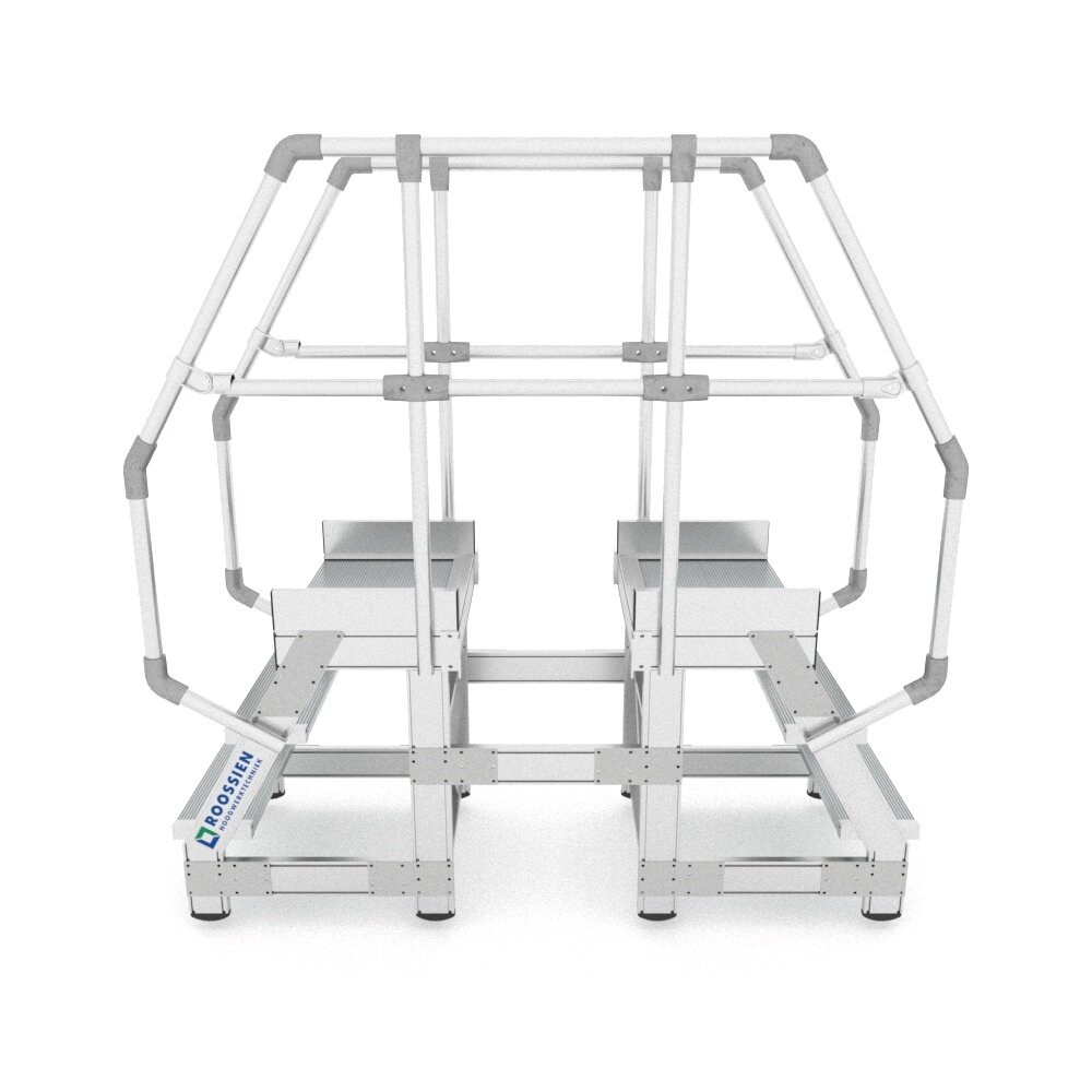 Roossien Aluminium brugtrap voor productielijn