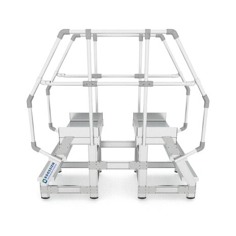 Roossien Aluminium brugtrap voor productielijn