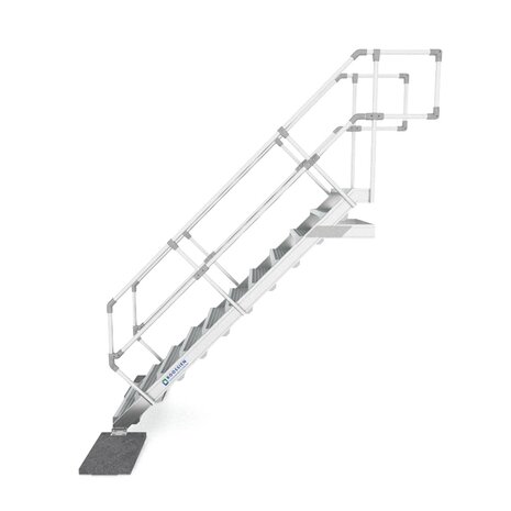 Roossien Aluminium steektrap met uitstapleuning