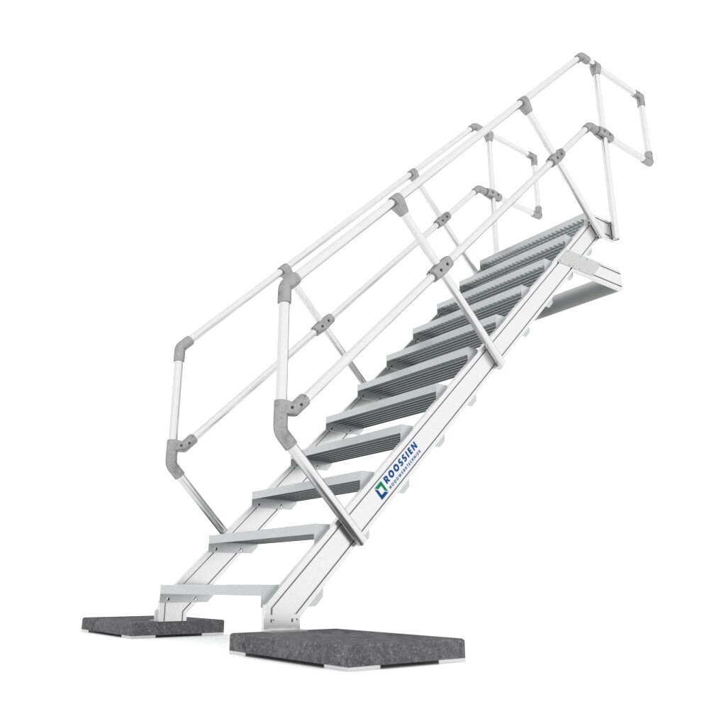 Roossien Aluminium steektrap met uitstapleuning