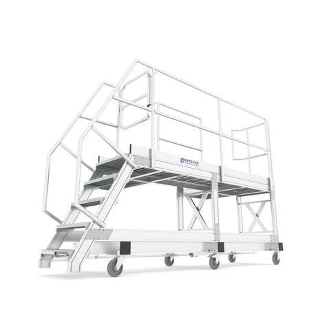 Roossien Verrijdbare bordestrap met uitklapbare bordesdelen Roossien Verrijdbare bordestrap met uitklapbare bordesdelen