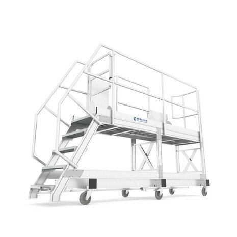 Roossien Verrijdbare bordestrap met uitklapbare bordesdelen Roossien Verrijdbare bordestrap met uitklapbare bordesdelen