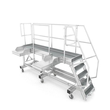 Roossien Verrijdbare bordestrap met uitklapbare bordesdelen Roossien Verrijdbare bordestrap met uitklapbare bordesdelen