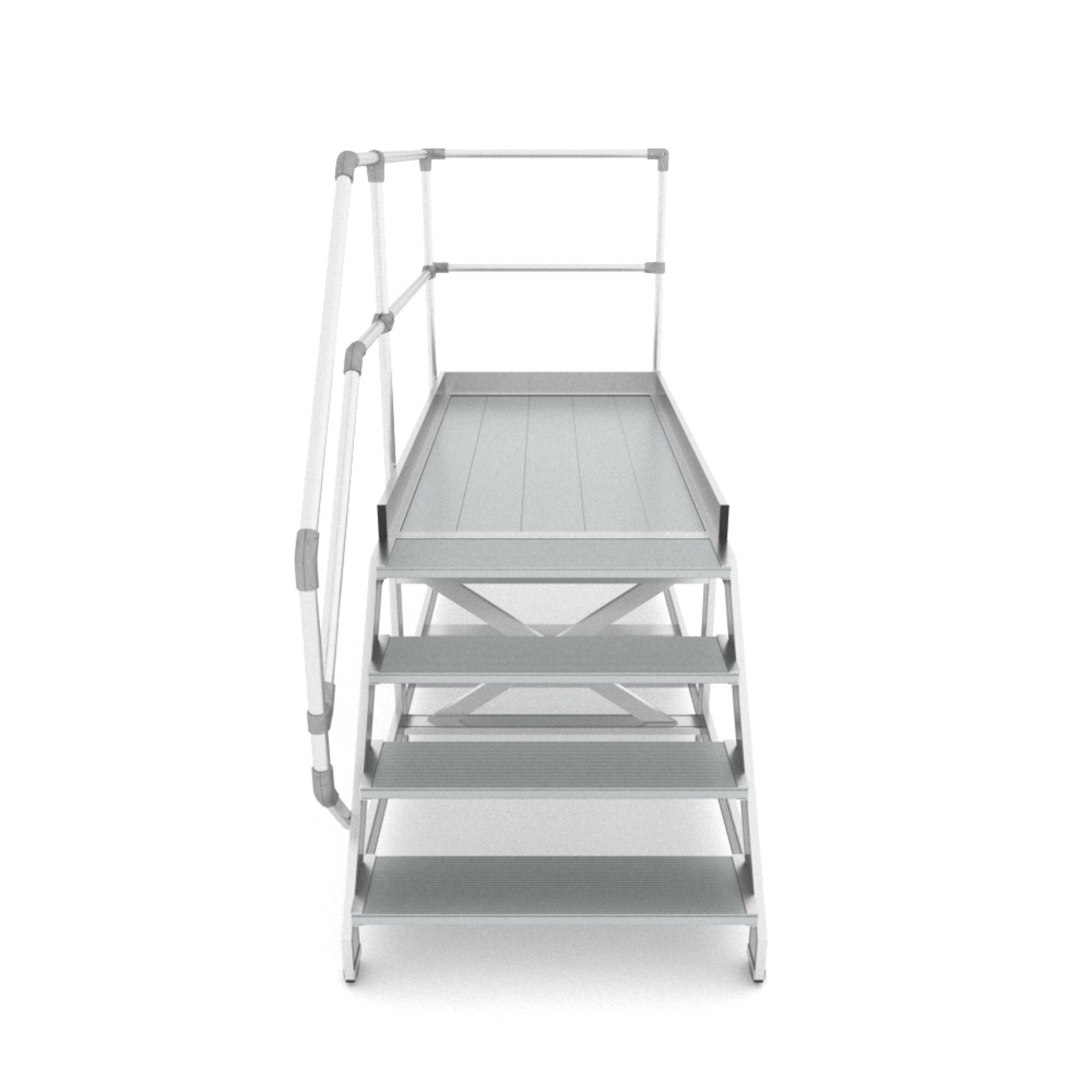 Bordestrap met extra lang bordes | Maatwerk trappen | Ladder.nl - Ladder.nl