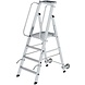 Roossien Verrijdbare platformtrap met 4 treden en leuning