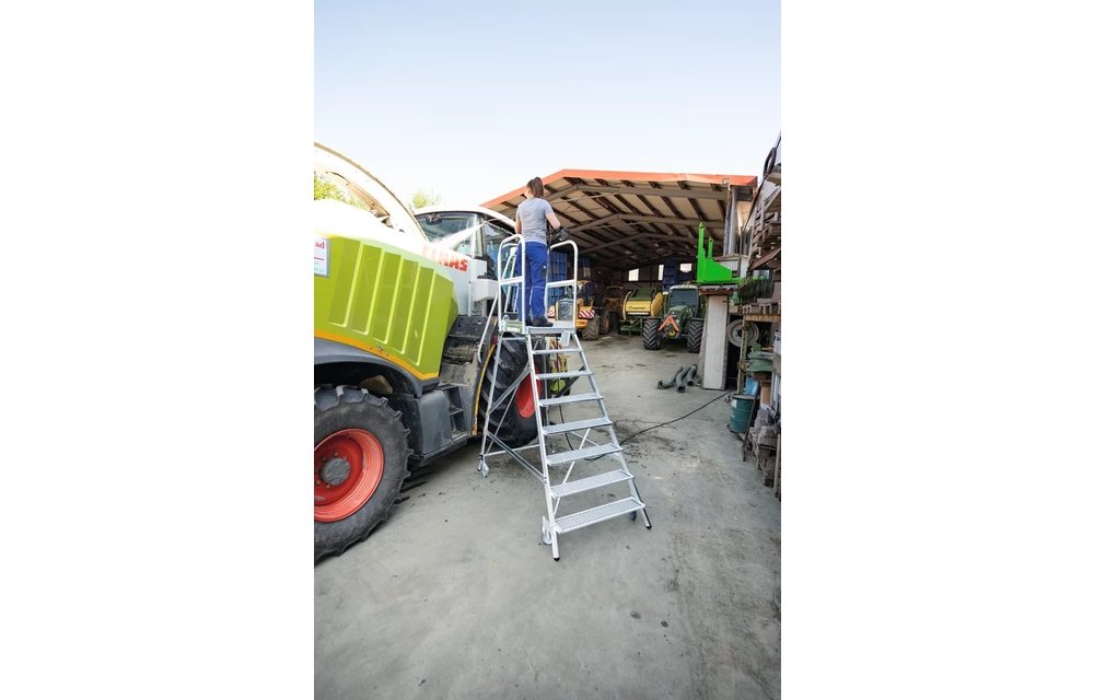 Aluminium bordestrap met 3 stalen treden