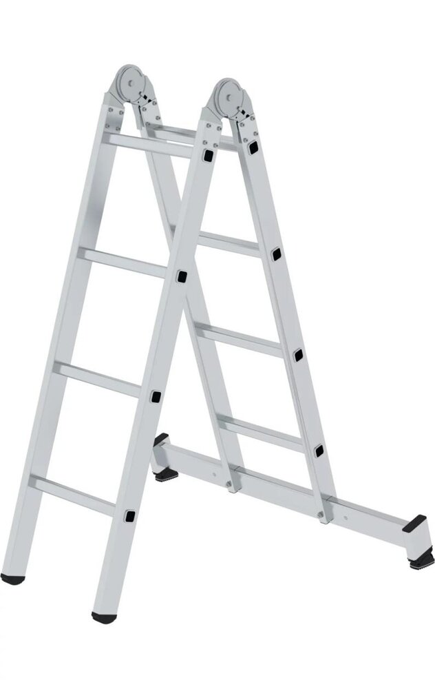Roossien Aluminium klapladder, 2x4 sporten