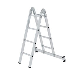 Roossien Aluminium klapladder, 2x4 sporten