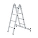 Roossien Aluminium klapladder, 2x4 sporten