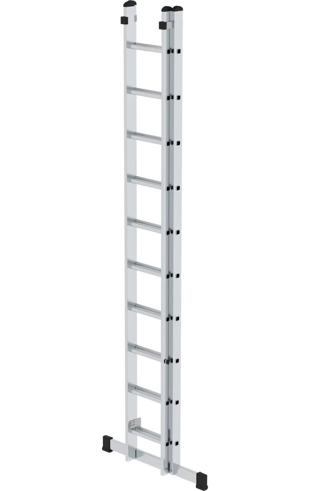 Roossien 2-delige opsteekladder, 2x10 sporten met stabilisatiebalk