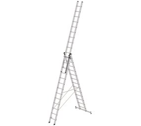 Munk 3-delige aluminium reformladder, 3x13 sporten Munk 3-delige aluminium reformladder, 3x13 sporten