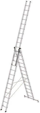 Roossien 3-delige aluminium reformladder, 3x13 sporten
