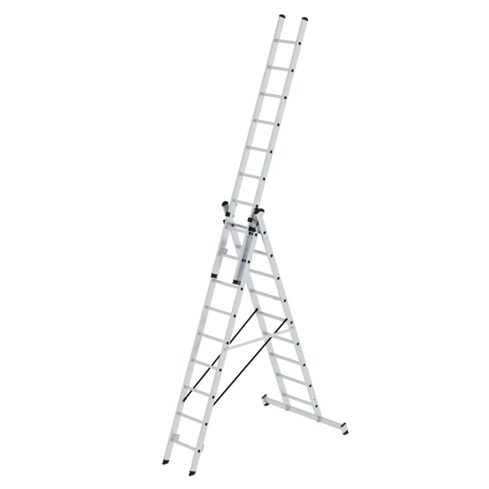 Roossien 3-delige aluminium reformladder, 3x9 sporten
