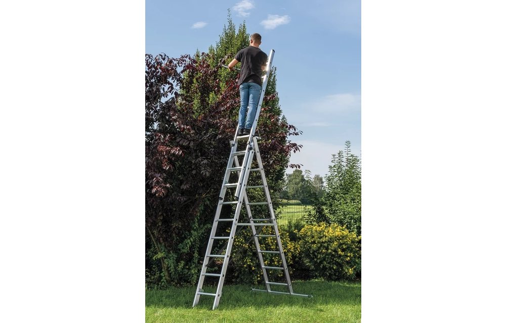 3-delige aluminium reformladder, 3x9 sporten