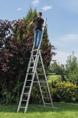 Roossien 3-delige aluminium reformladder, 3x9 sporten
