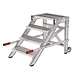 Munk Verrijdbare plateautrap, 4 roostertreden en handgrepen (600mm breed) Munk Verrijdbare plateautrap, 4 roostertreden en handgrepen (600mm breed)