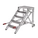 Roossien Verrijdbare plateautrap, 5 treden en handgrepen (600mm breed)