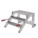 Munk Verrijdbare plateautrap, 3 treden en handgrepen (800mm breed) Munk Verrijdbare plateautrap, 3 treden en handgrepen (800mm breed)