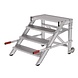Roossien Verrijdbare plateautrap, 4 treden en handgrepen (800mm breed)