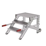 Munk Verrijdbare plateautrap, 3 treden en handgrepen (600mm breed) Munk Verrijdbare plateautrap, 3 treden en handgrepen (600mm breed)