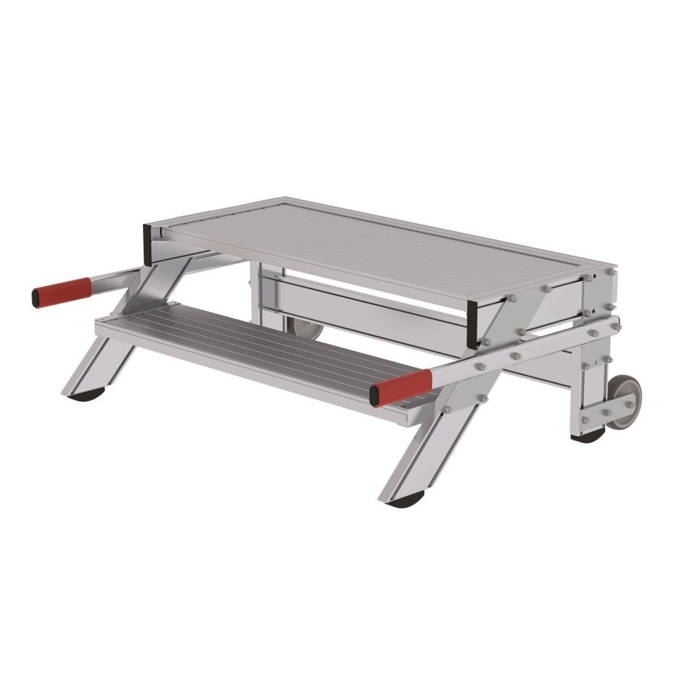 Munk Verrijdbare plateautrap, 2 treden en handgrepen (1.000mm breed) Munk Verrijdbare plateautrap, 2 treden en handgrepen (1.000mm breed)
