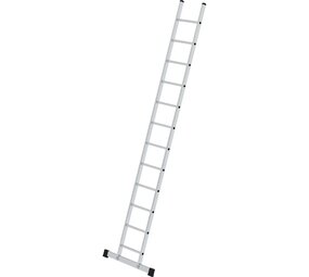 Roossien Aluminium enkele ladder, 12 sporten met stabilisatiebalk