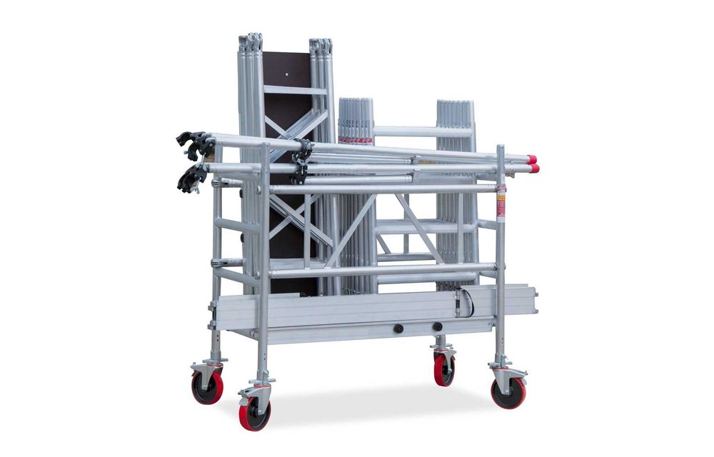 Aluminium eenpersoons steiger 750x1.200 - 6,2m werkhoogte