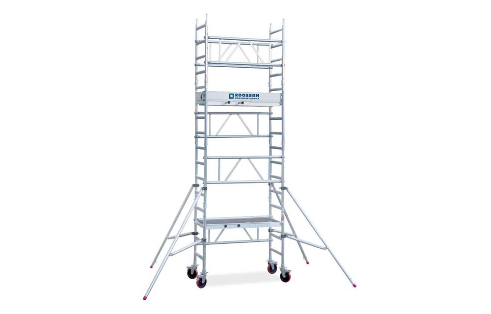 Aluminium eenpersoons steiger 750x1.200 - 6,2m werkhoogte