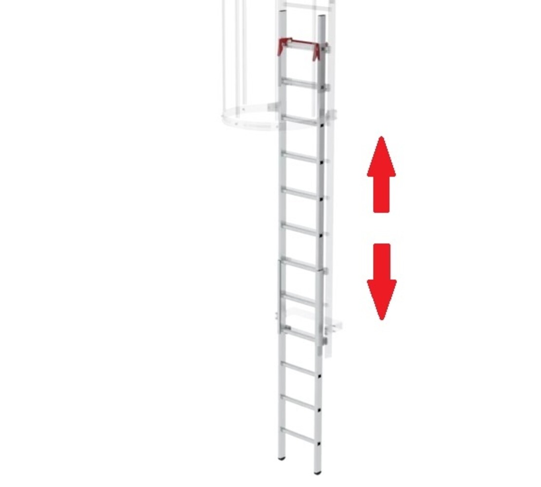 Roossien Aluminium uitschuifbare noodafdalingsladder (Valladder)
