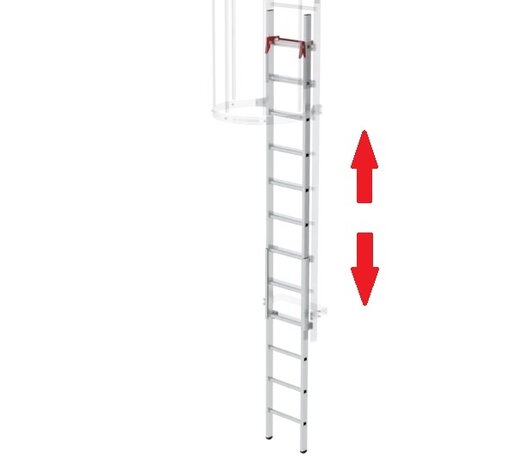Roossien Aluminium uitschuifbare noodafdalingsladder (Valladder)