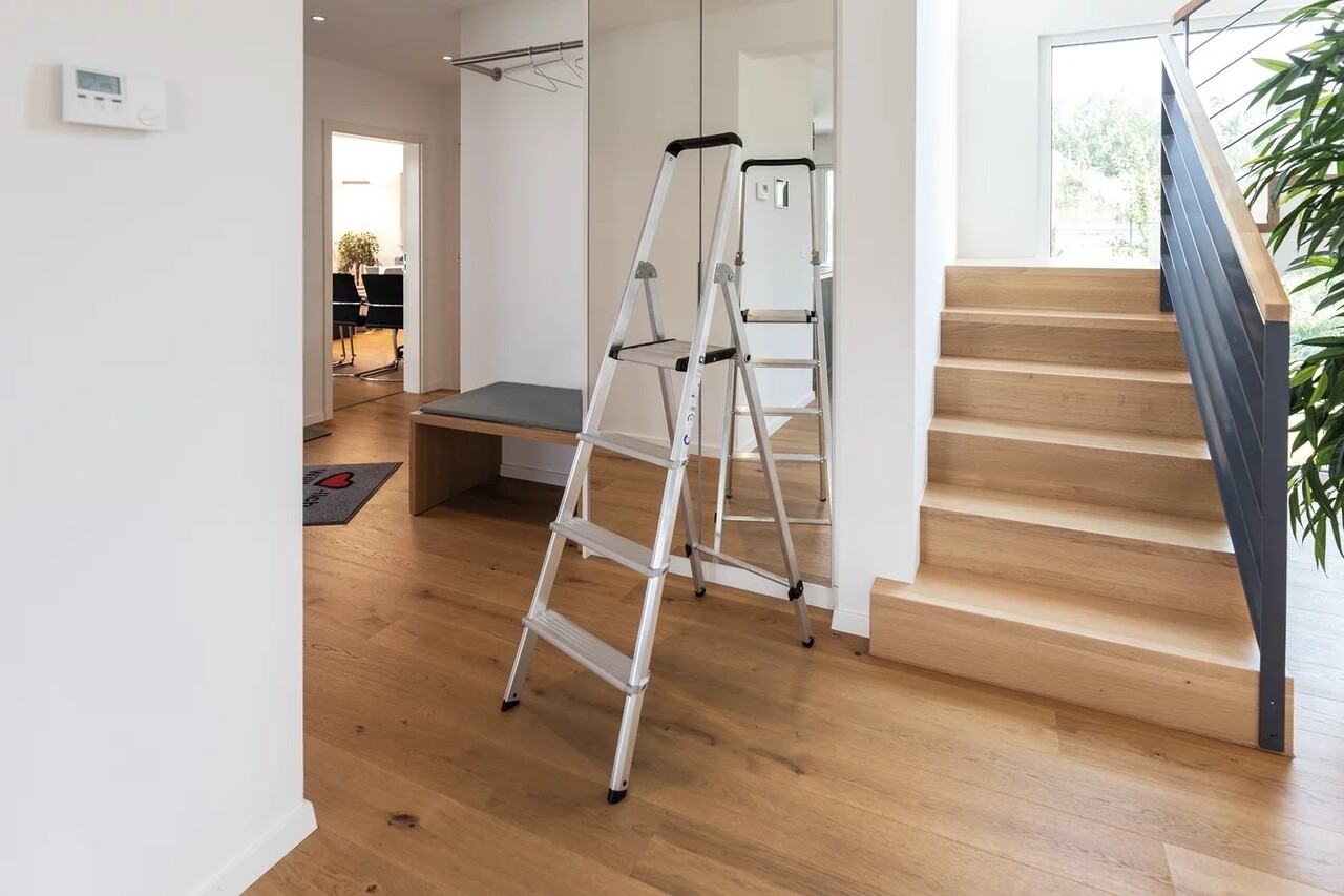 Roossien Aluminium industrietrap, type ML, 4 treden