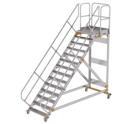 Roossien Vliegtuigtrap 14 treden (1.000mm), 45°