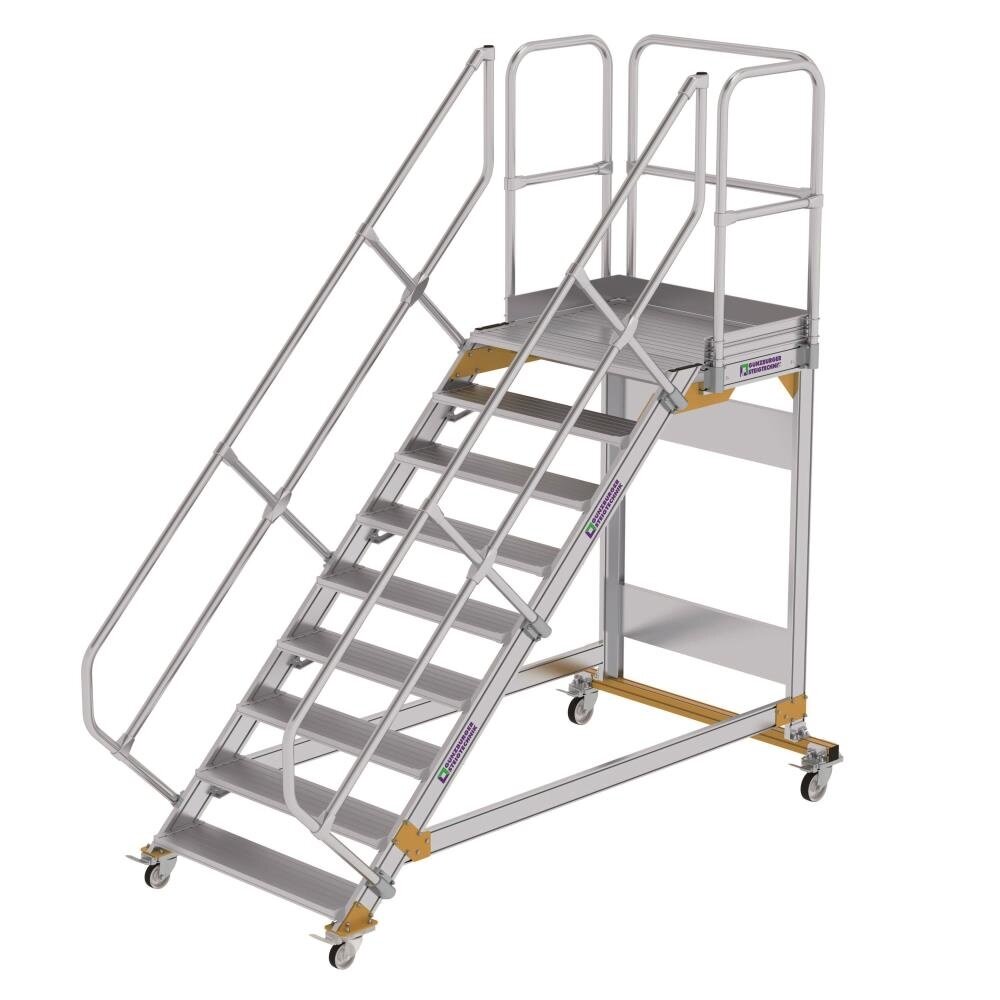 Roossien Vliegtuigtrap 9 treden (1.000mm), 45°