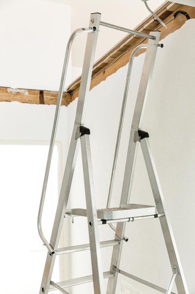 Roossien Platformtrap, 6 treden met leuning, type ML