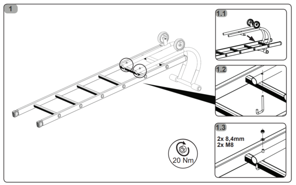 Roossien Nokhaak voor ladders